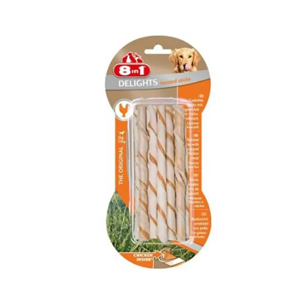 8in1 Delights Twisted Tavuklu Burgu Ağız Bakım Kemiği 55 Gr