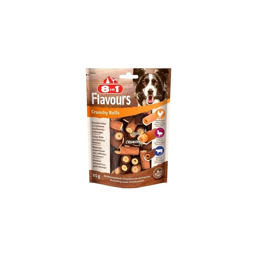 8in1 Flavours Crunchy Rolls Köpek Ödülü 85 Gr