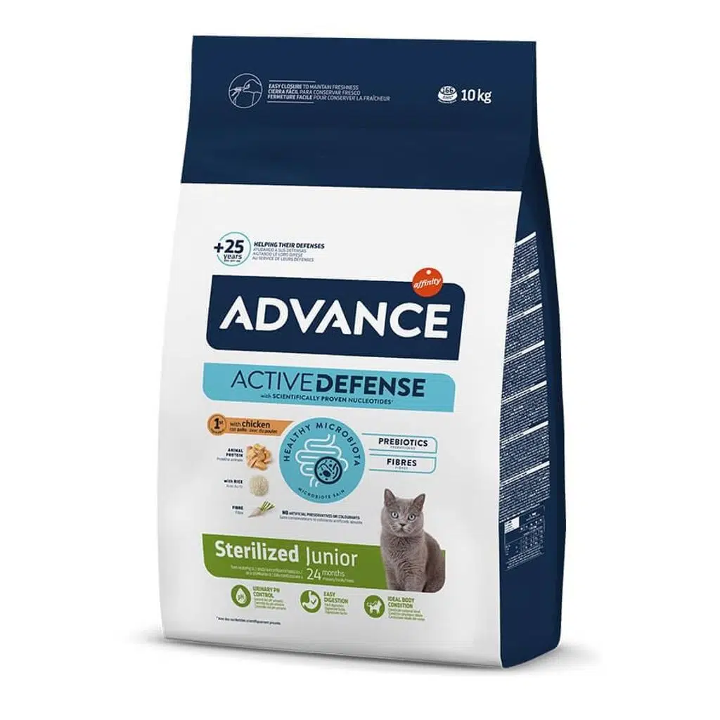Advance Junior Sterilised Tavuklu Kısırlaştırılmış Genç Kedi Maması 10 Kg