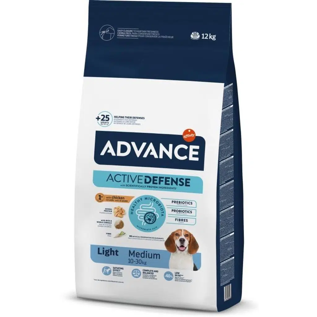 Advance Light Medium Düşük Kalorili Tavuklu Orta Irk Köpek Maması 12 Kg 