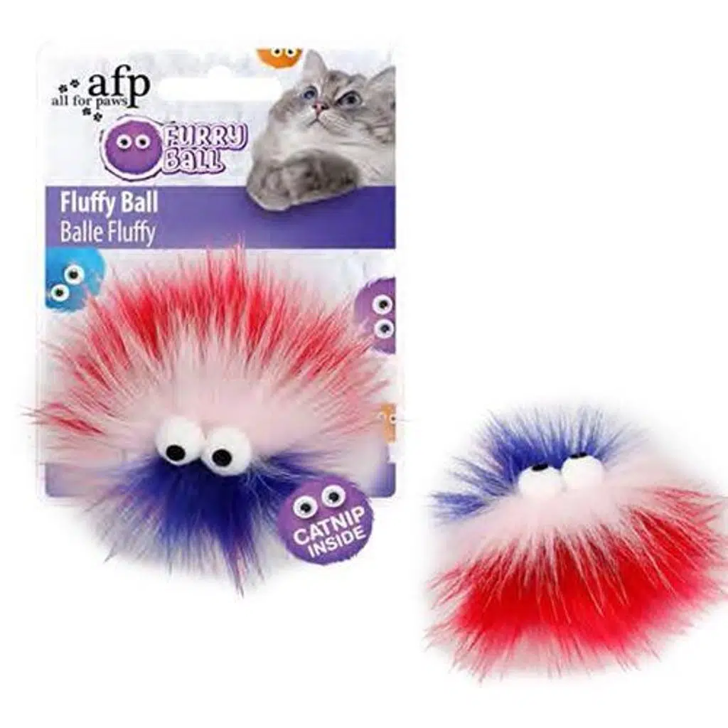 AFP Furry Ball-Fluffer Catnipli- Pembe 9,5x9x5x5 cm