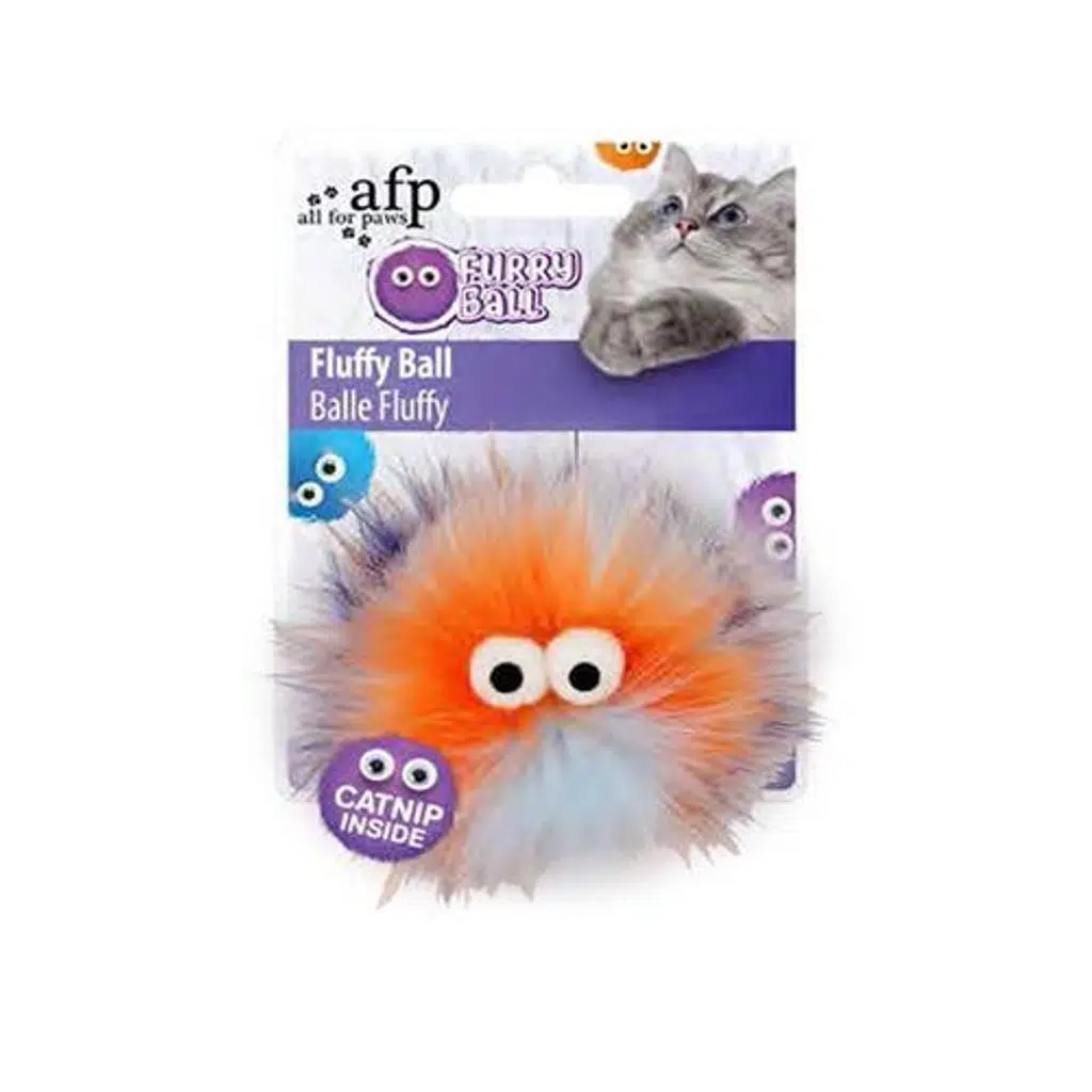 AFP Furry Ball-Fluffer Catnipli Turuncu 9,5x9x5x5 cm
