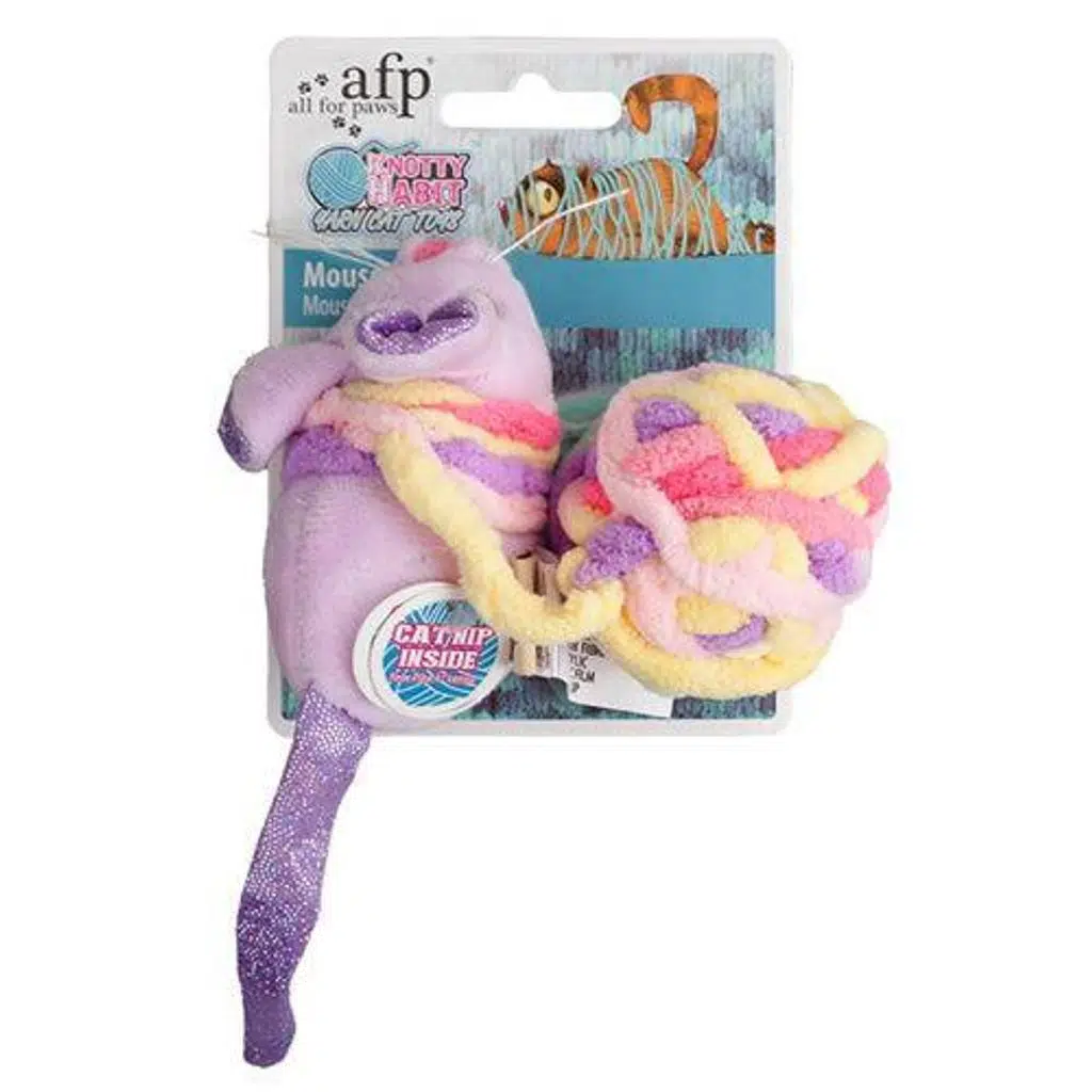 AFP Knotty Habit - İpli Peluş Fare 18x9x5 cm