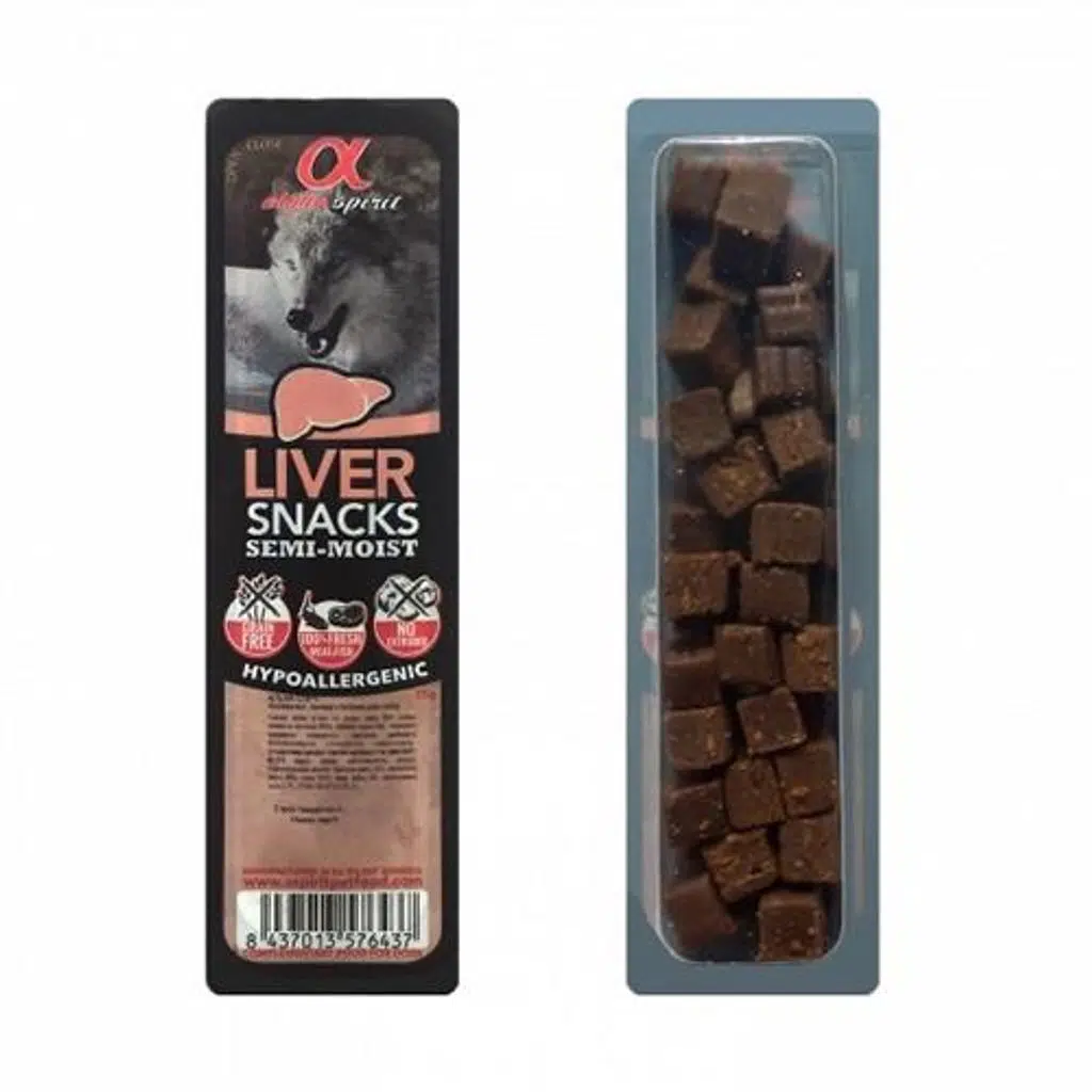 Alpha Spirit Ciğerli Tahılsız Köpek Ödül Maması 35 Gr