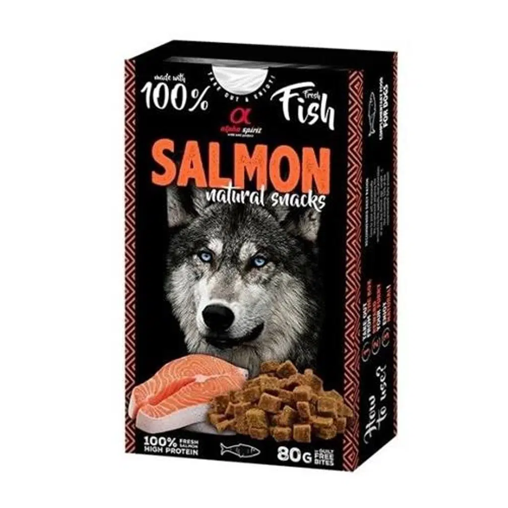 Alpha Spirit Doğal Atıştırmalık Somon Balıklı Köpek Ödülü 80 Gr