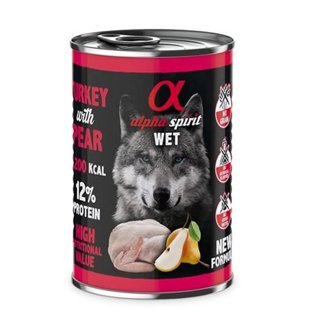 Alpha Spirit Köpek Konservesi Armutlu Hindi Etli 400 Gr
