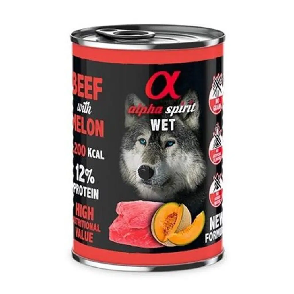 Alpha Spirit Köpek Konservesi Biftekli Kavunlu 400 gr