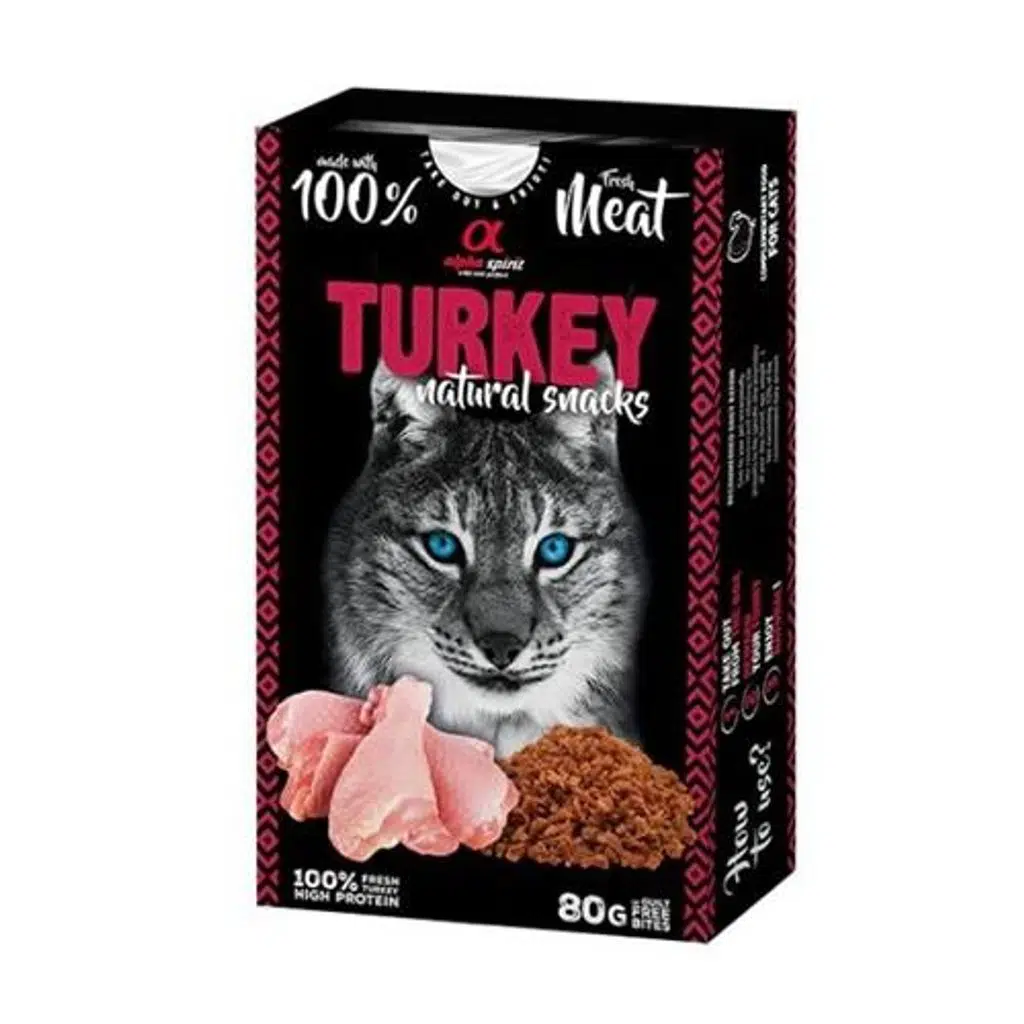 Alpha Spirit Natural Atıştırmalık Hindi Etli Kedi Ödülü 80 Gr