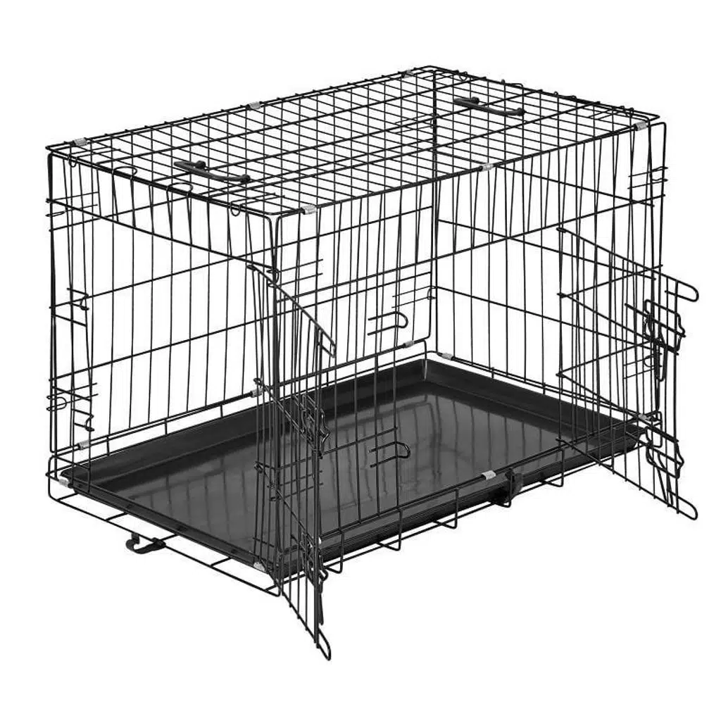  Aqua Boutique Katlanabilir Kedi Köpek Kafesi Siyah 120x77x90 cm