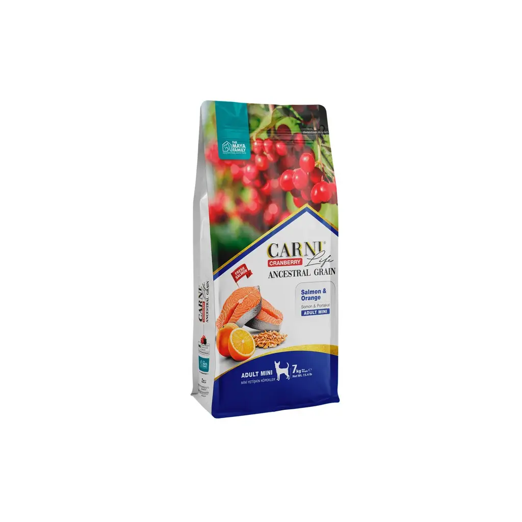 Carni Dog Adult Mini Somon/Portakal Köpek Maması 7 KG