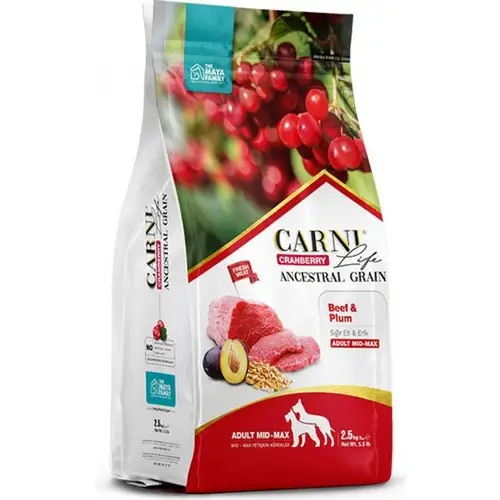 Carni Dog Adult Sıgır/Erikli Med/Max Köpek Maması 2.5 KG