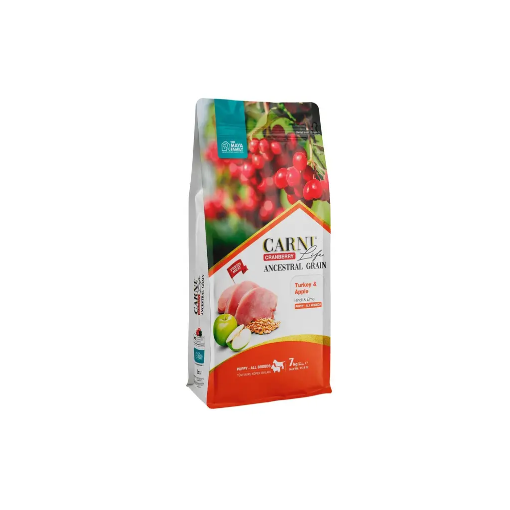 Carni Dog Puppy Hindi/Elmalı Köpek Maması 7 KG
