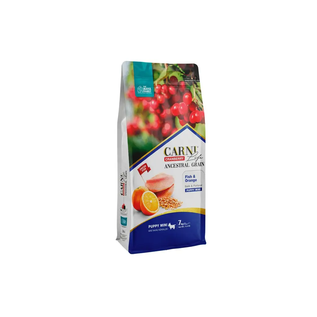 Carni Dog Puppy Mini Balık/Portakal Köpek Maması 7 KG