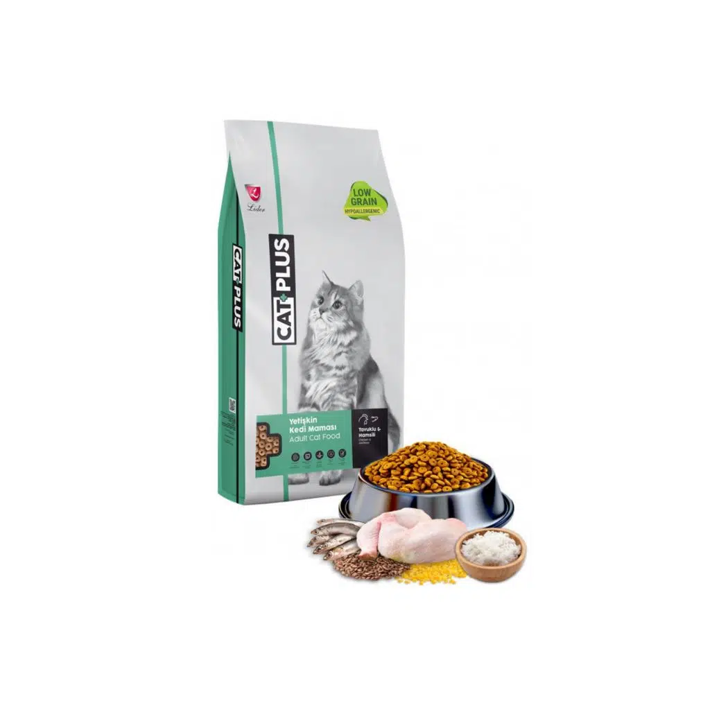 CatPlus Düşük Tahıllı Hipoalerjenik Tavuklu Hamsili Kedi Maması 15 Kg