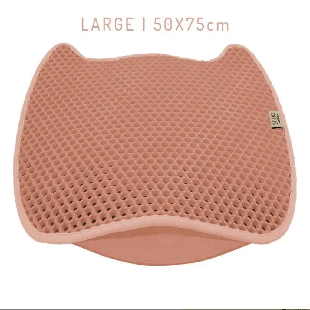 Cattie Taraklı Eva Kedi Kumu Paspası L 50x75cm Pembe