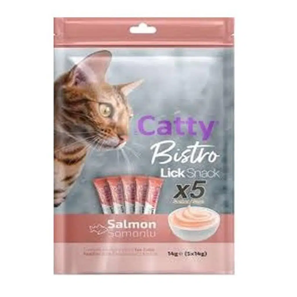 Catty Bistro Somonlu Deniz Taraklı Sıvı Kedi Ödül Maması 5x14 gr