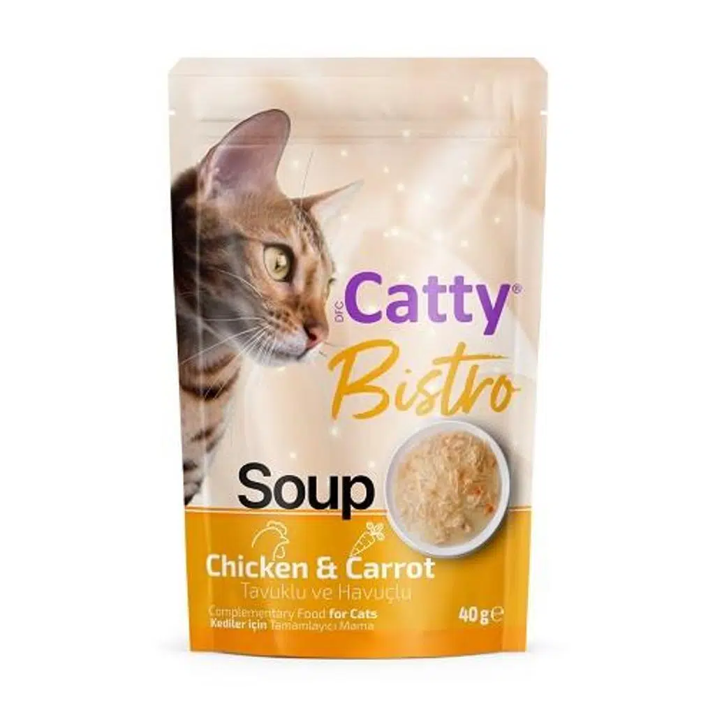 Catty Bistro Tavuklu Havuçlu Kedi Çorbası 40 Gr
