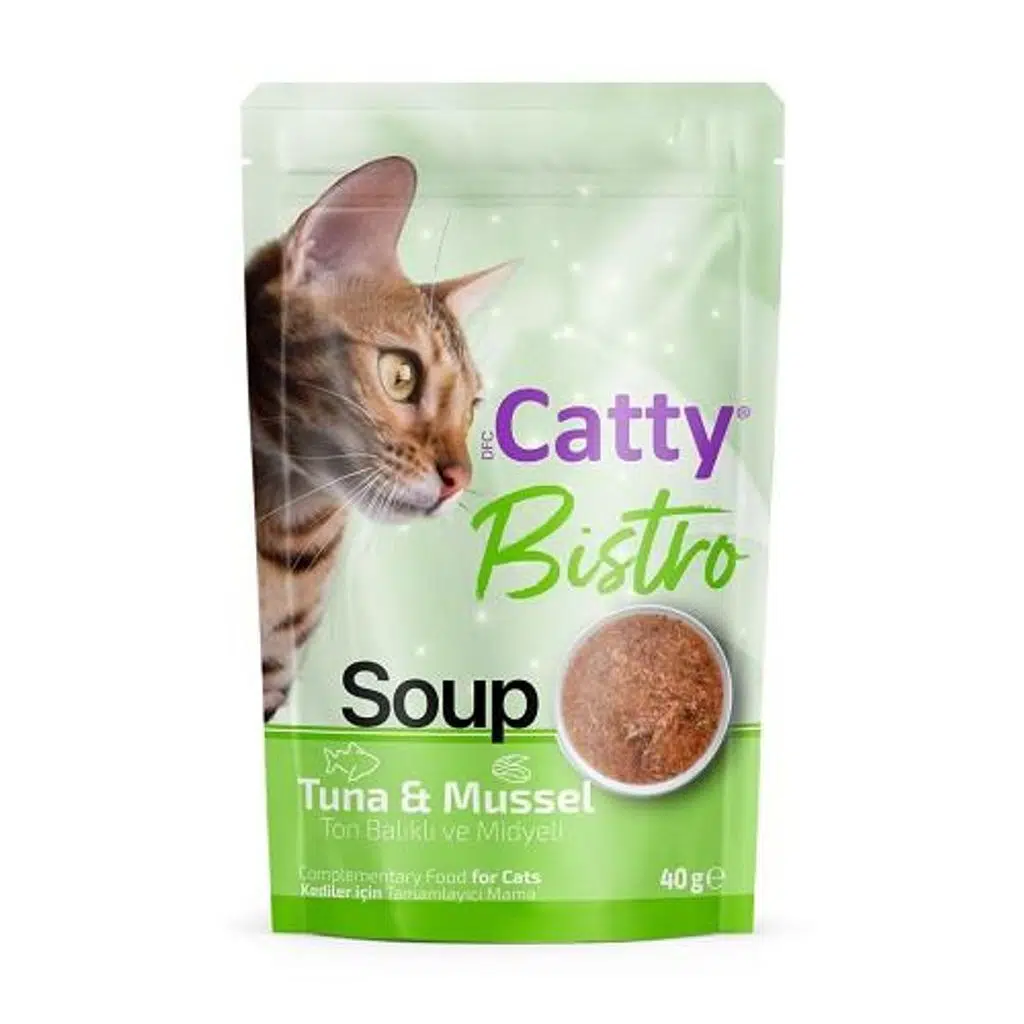 Catty Bistro Ton Balıklı ve Midyeli Kedi Çorbası 40 Gr