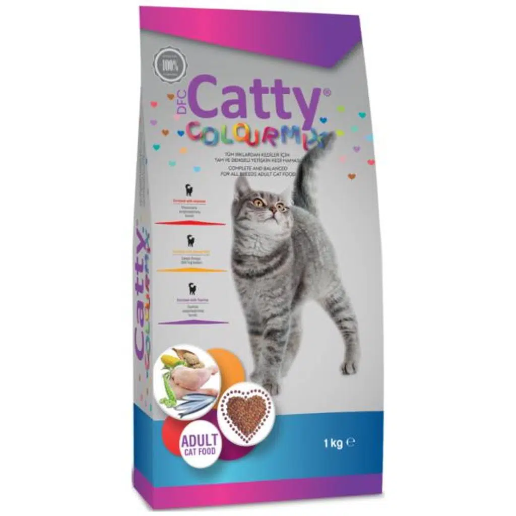 Catty Color Mix Renkli Yetişkin Kedi Maması 1 kg