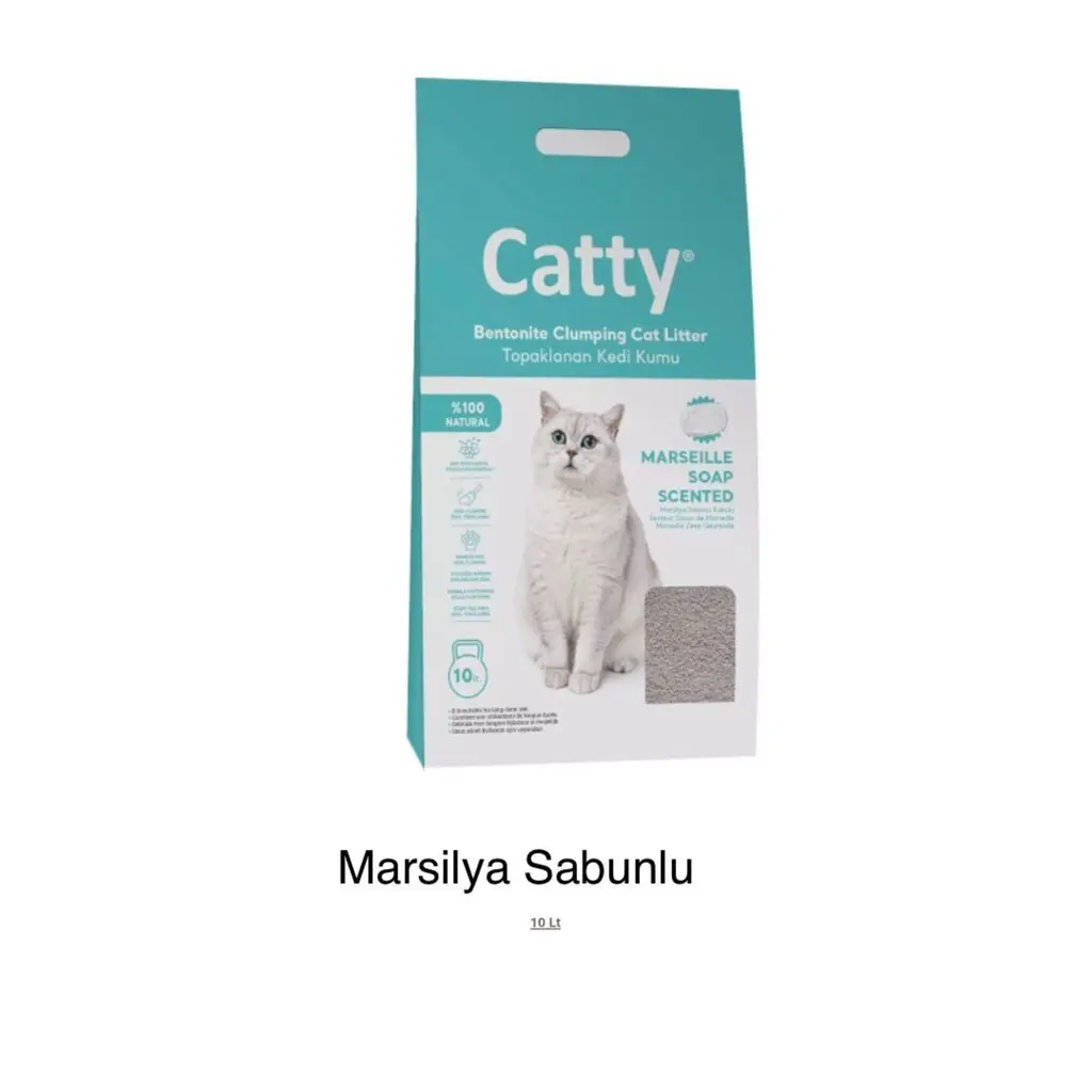 Catty Marsilya Sabun Kokulu Bentonit Kedi Kumu 10lt