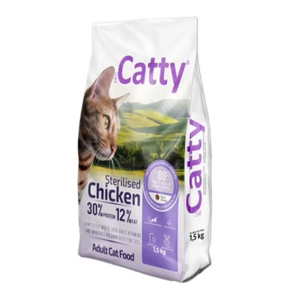 Catty Sterilised Tavuklu Kısırlaştırılmış Kedi Maması 15 Kg