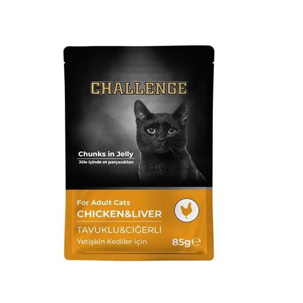 Challenge Tavuklu Ciğerli Yetişkin Kedi Pouch 85 gr