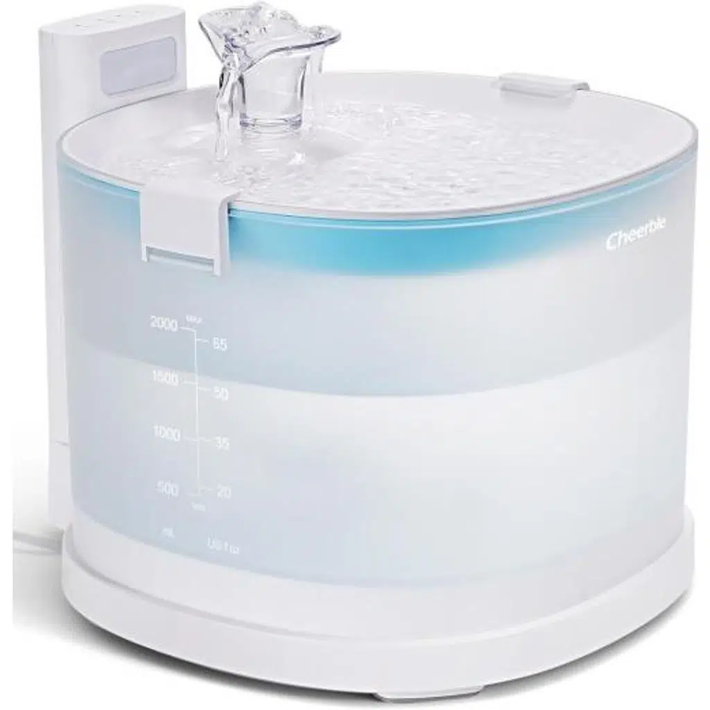 Cheerble E1 PlastikLHazneli Sarzlı Otomatik Kedi Su Pınarı 2 Litre