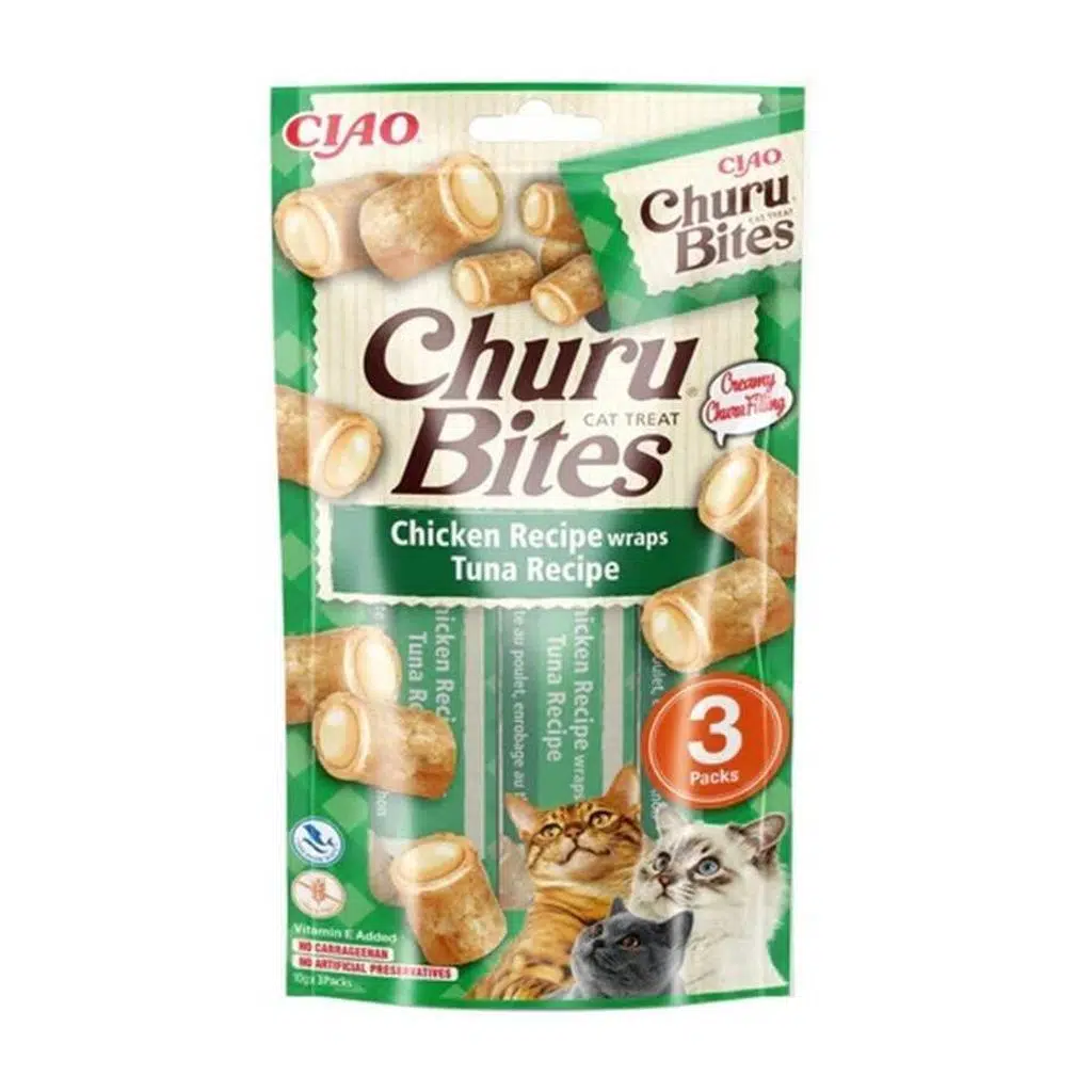 Ciao Bites Tavuk Sargılı ve Ton Balıklı Kedi Ödülü 3x10 Gr