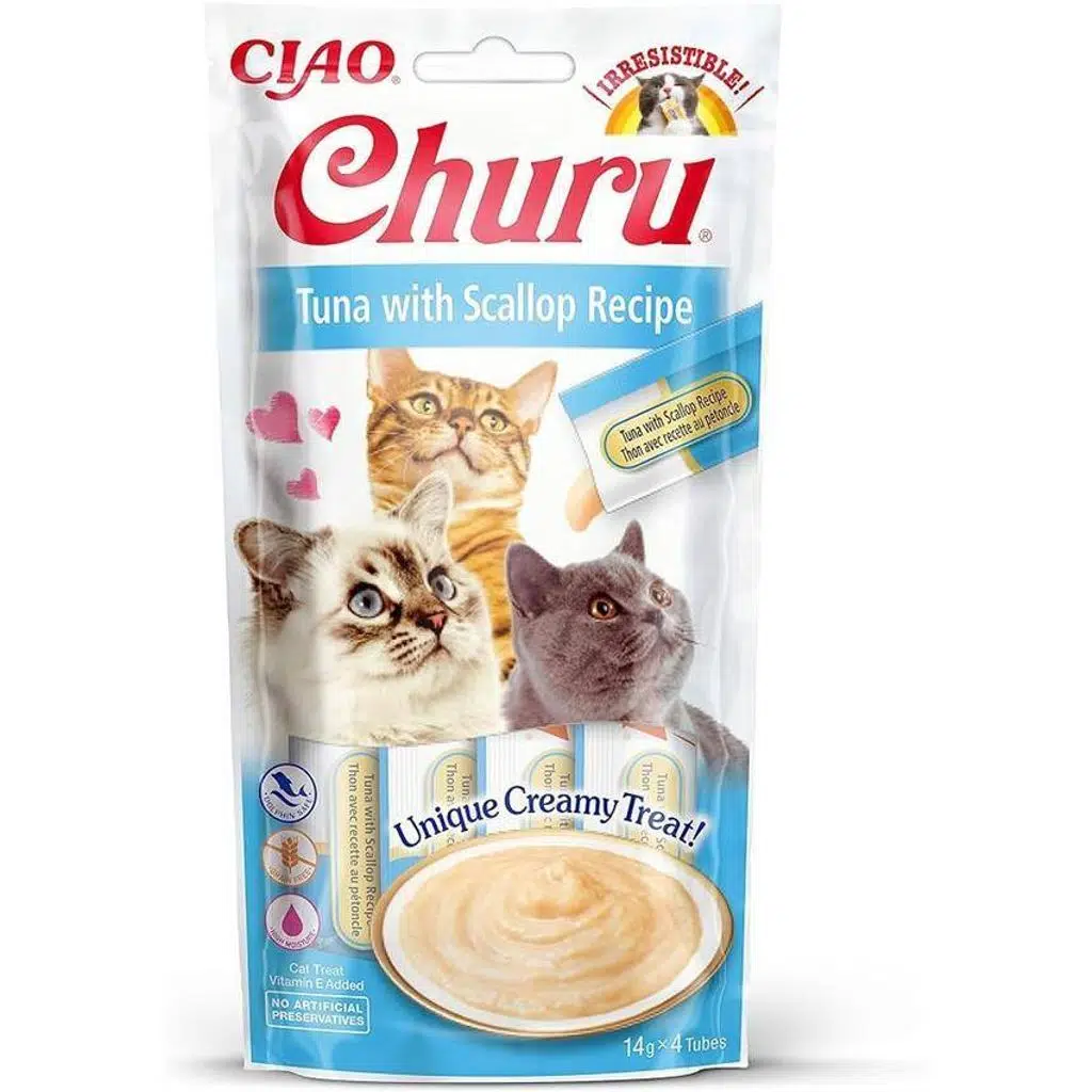 Ciao Churu Cream Deniz Taraklı Kedi Ödülü 4 x 14 Gr