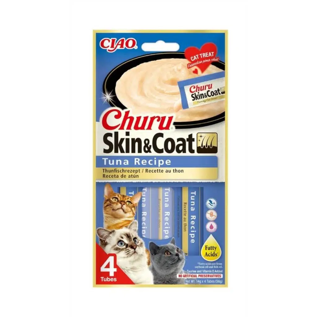 Ciao Churu Cream Skin Coat Ton Balıklı Kedi Kreması 4x14 Gr