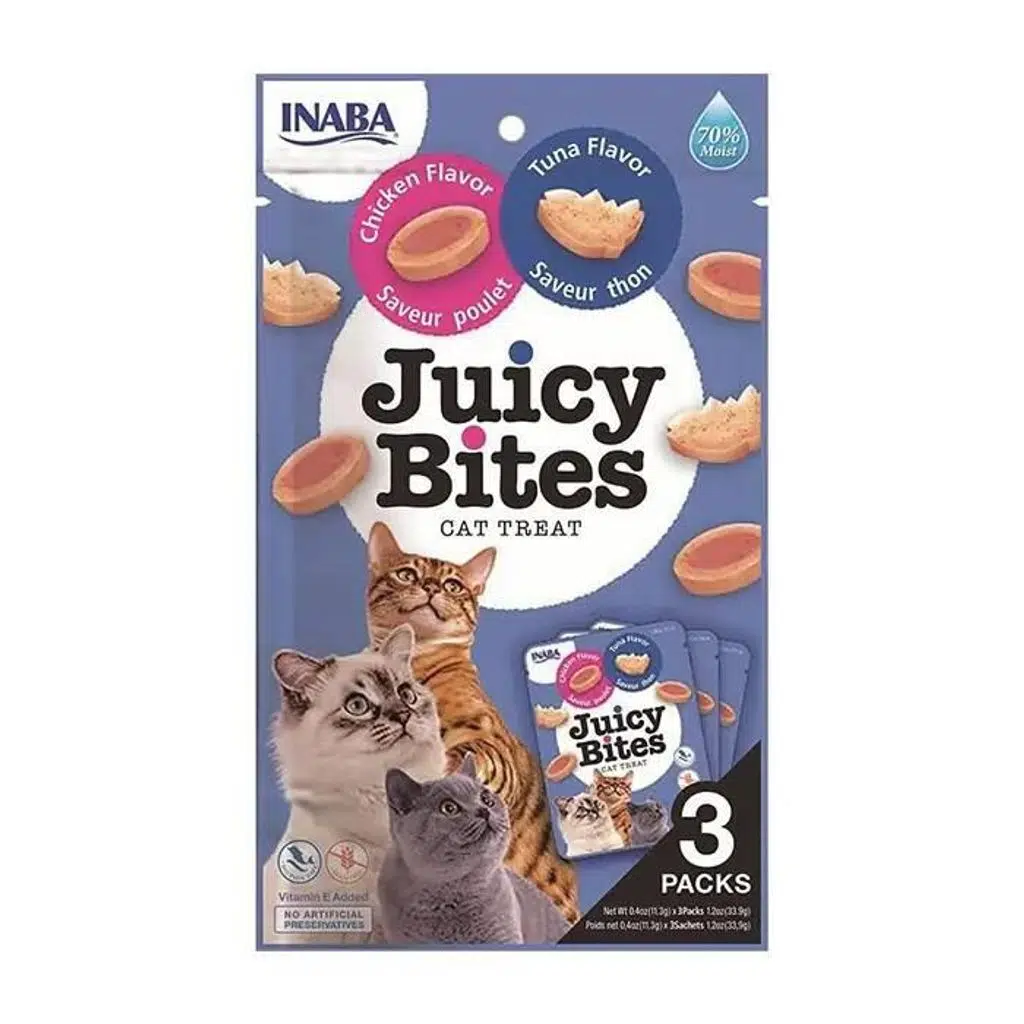 Cıao Juicy Bites Tavuklu Ton Balıklı Kedi Ödülü 3x11,3 Gr