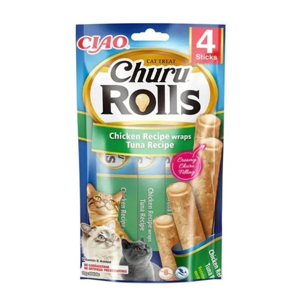 Ciao Sticks Tavuk Sargılı Ton Balıklı Kedi Ödülü 4 x 10 Gr