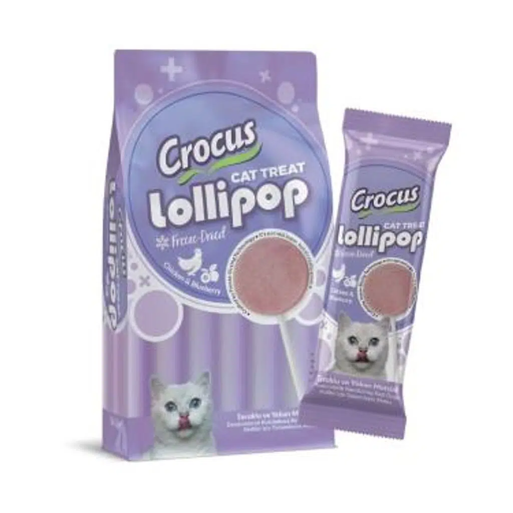 Crocus Tavuklu Ve Yaban Mersinli Kedi Lolipop 10 lu