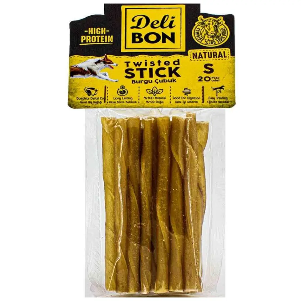 Delibon deri burgulu ince çubuk natural 20 li