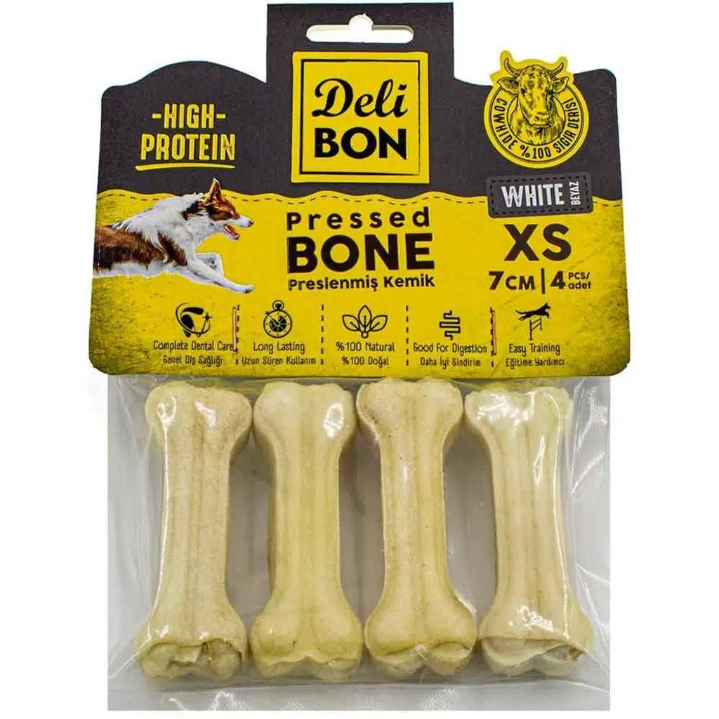 Delibon Deri Pres Kemik Beyaz 7 Cm/4 Ad