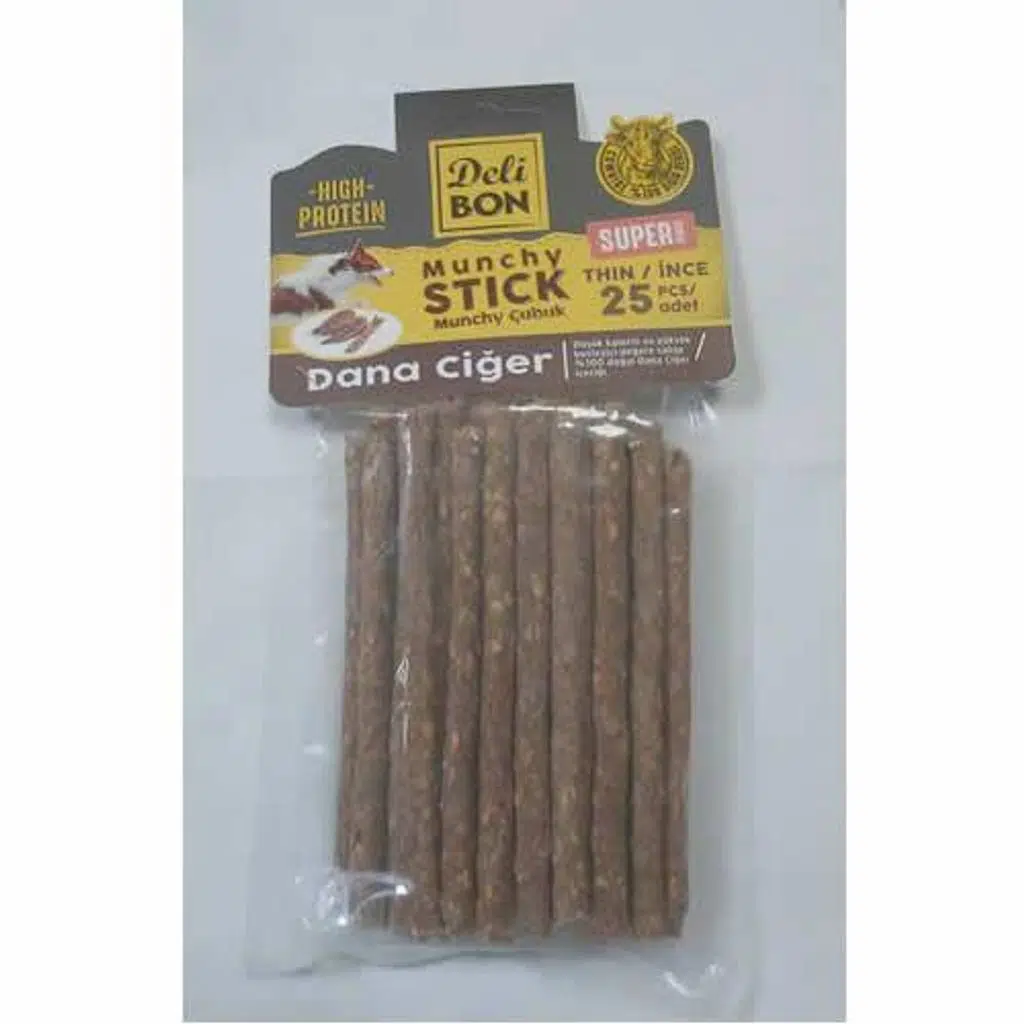 Delibon Super Munchy Dana Ciğerli İnce Çubuk 25 Ad