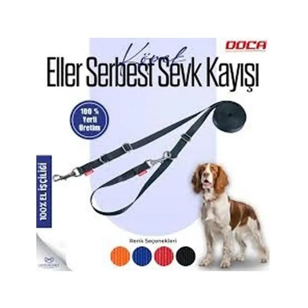 Doca Pet Köpek Sevk Bağlama Kayışı Dokuma Soft KIRMIZI 1,5*270 cm