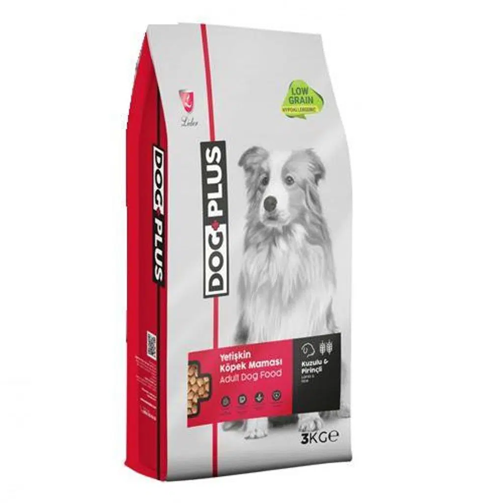 Dog Plus Düşük Tahıllı Hipoalerjenik Kuzu Etli Pirinçli Köpek Maması 3 Kg