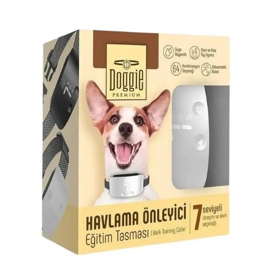 Doggie Havlama Önleyici Eğitim Tasması Beyaz