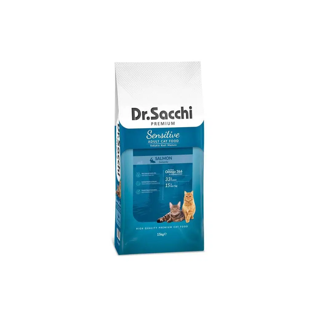 Dr.Sacchi Premium Sensitive Salmon Yetişkin Kedi Maması 15 kg