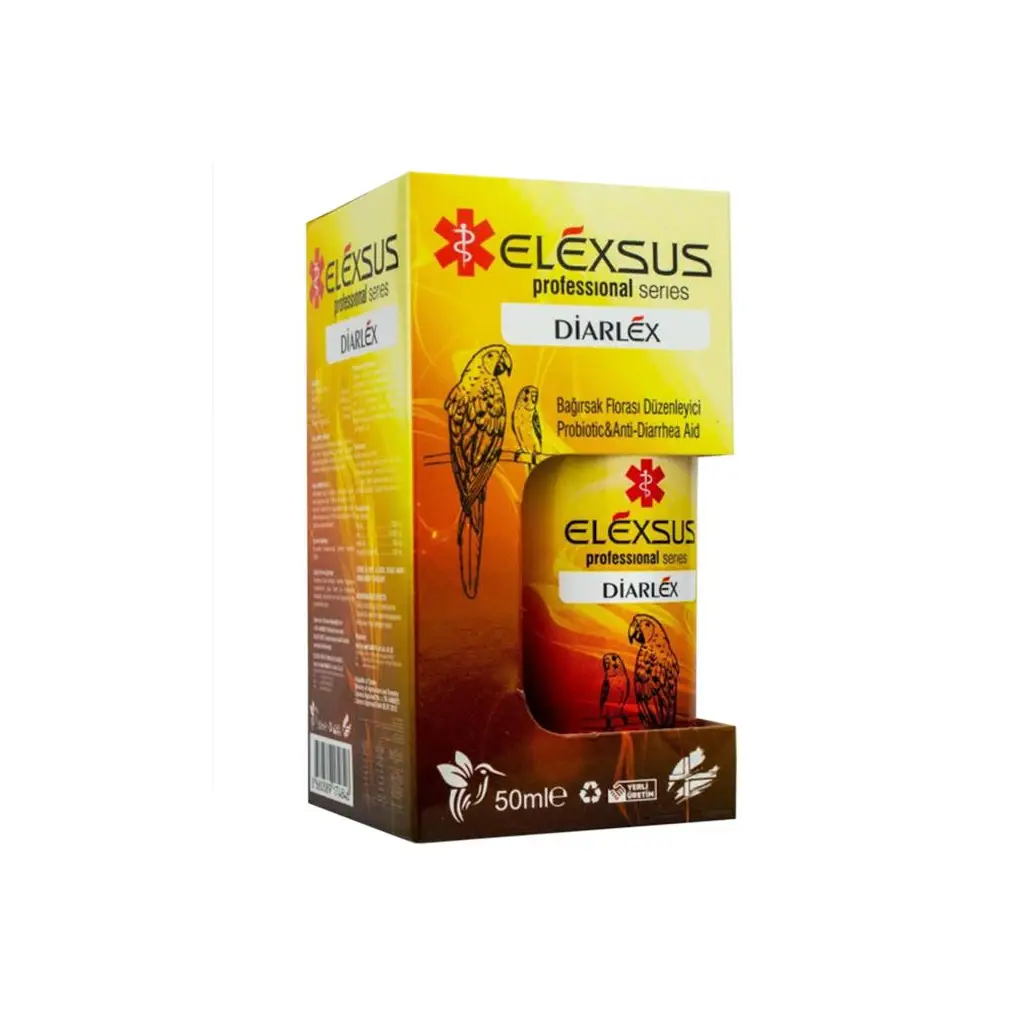 Elexsus Diarlex Kuşlar İçin Bağırsak Florası Düzenleyici Sıvı Vitamin 50ml