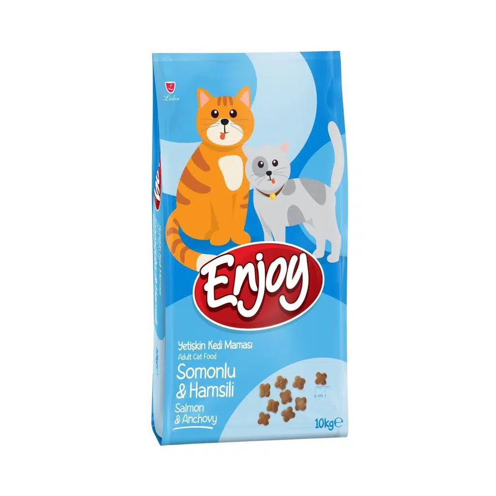 Enjoy Somonlu ve Hamsili Yetişkin Kedi Maması 10kg