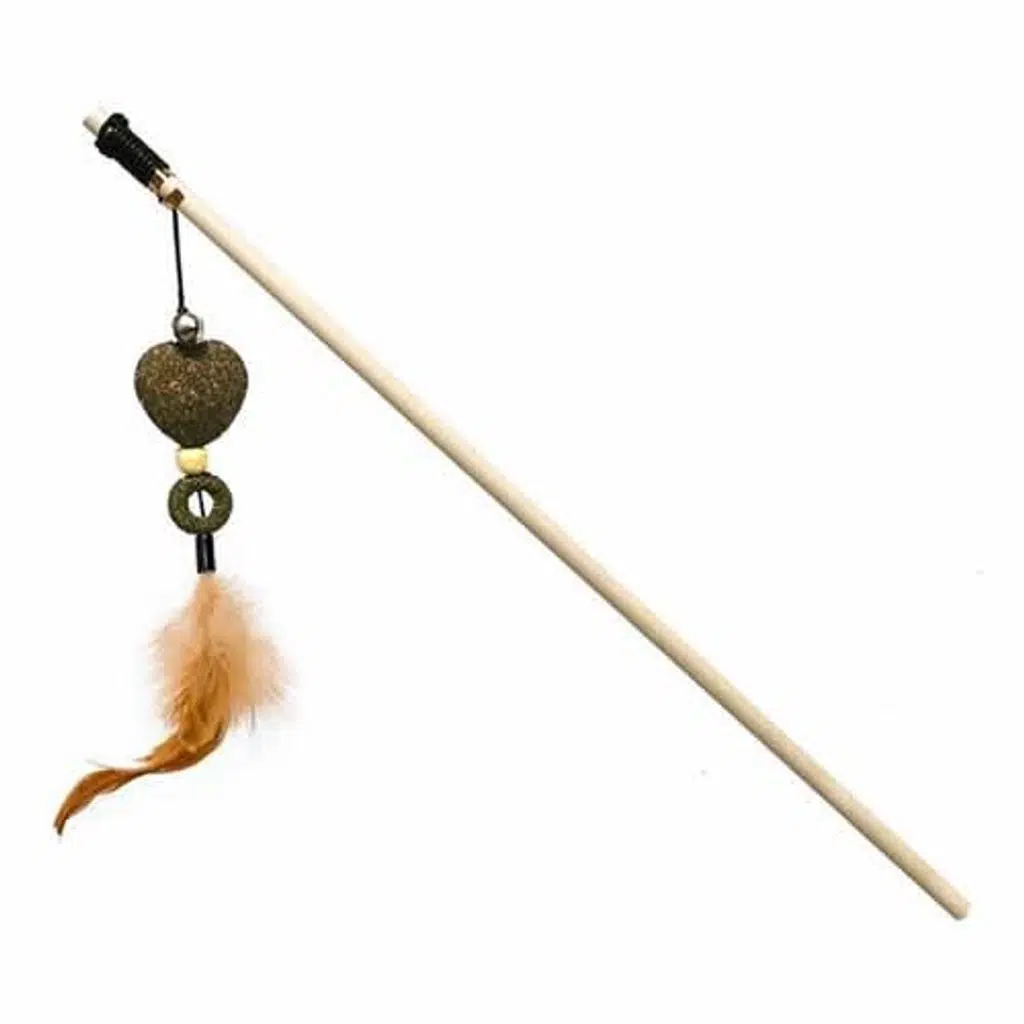 Estlant catnipli tüylü kalp kedi oyuncağı 40 Cm