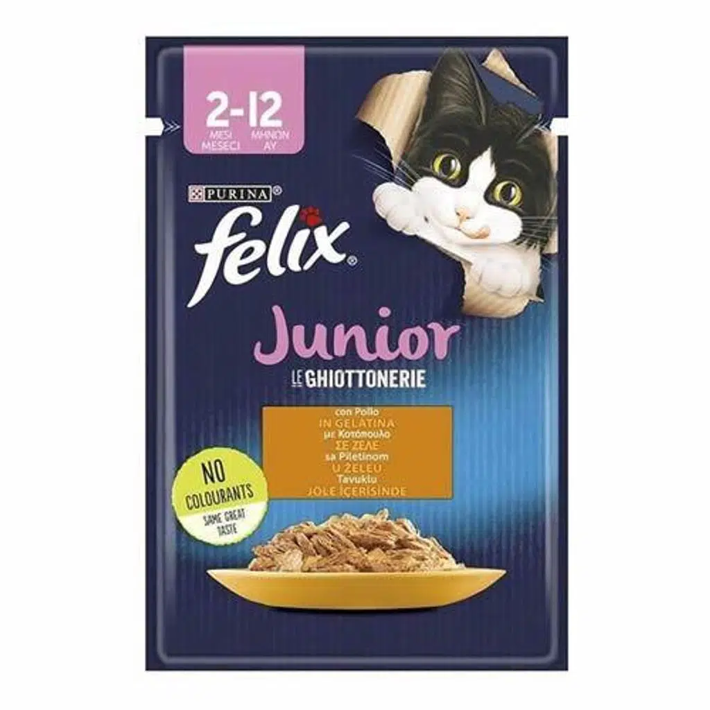 Felix Tavuklu Yavru Kedi Pounch Yaş mama 85gr