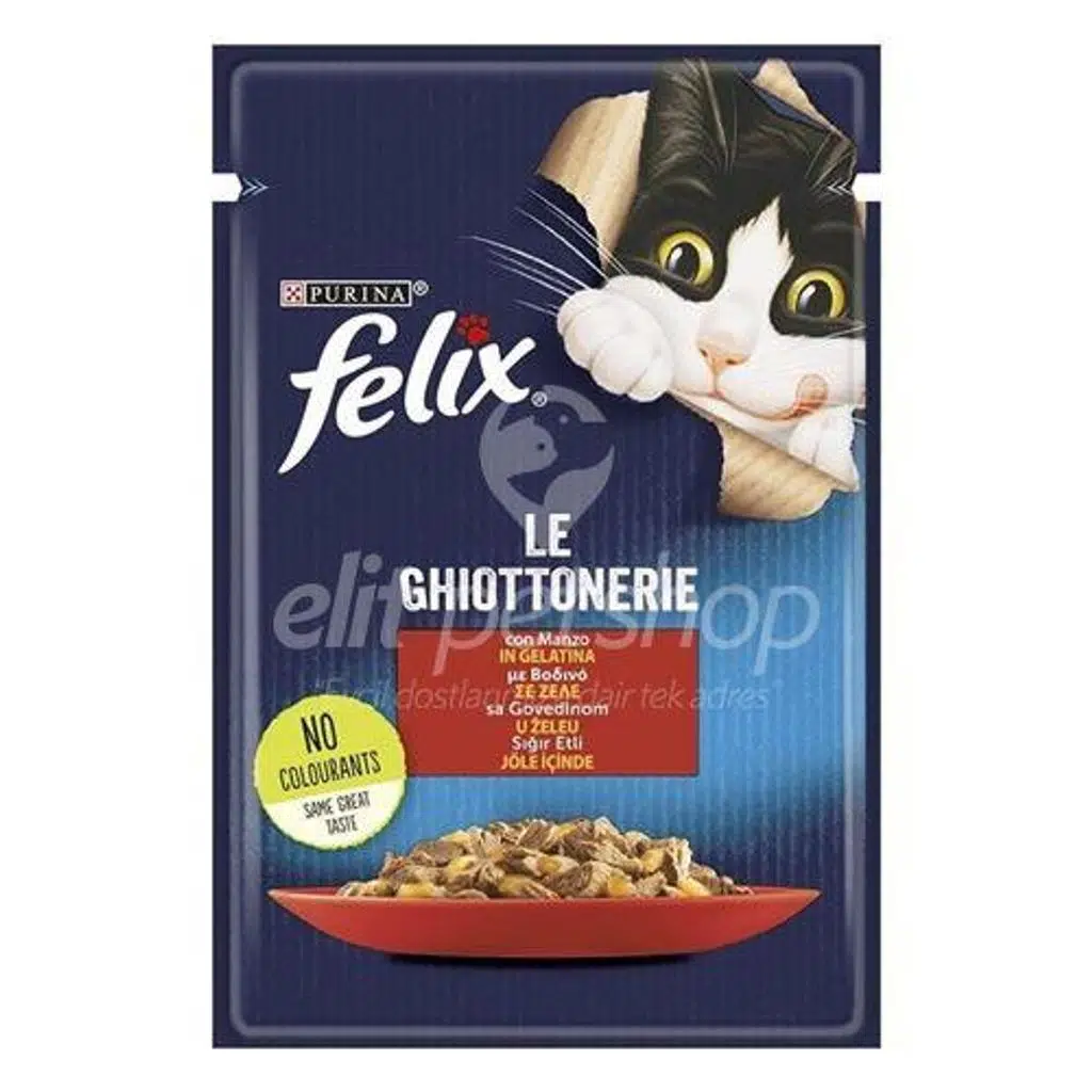 Felix Sığır Etli Kedi Pounch Yaş Maması 85 Gr