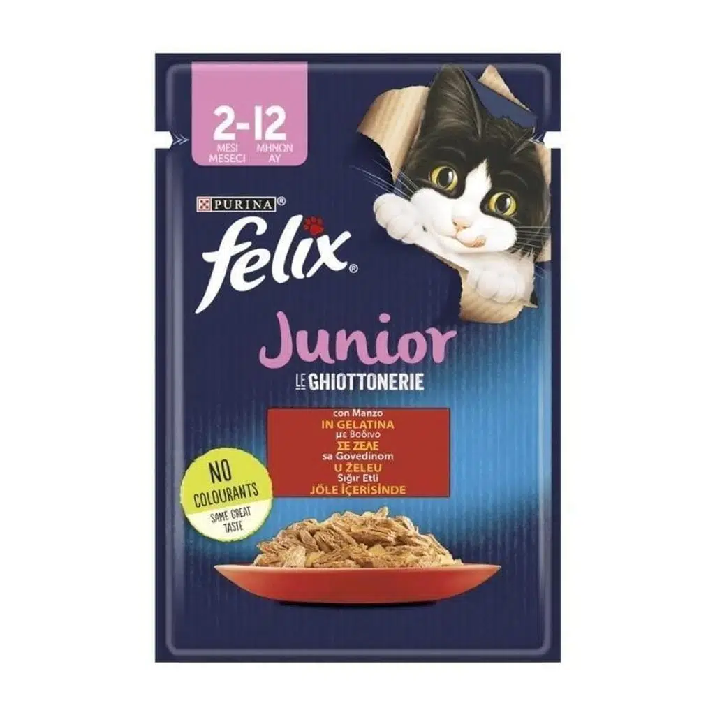 Felix Sığır Etli Yavru Kedi Pounch Yaş Mama 85 Gr
