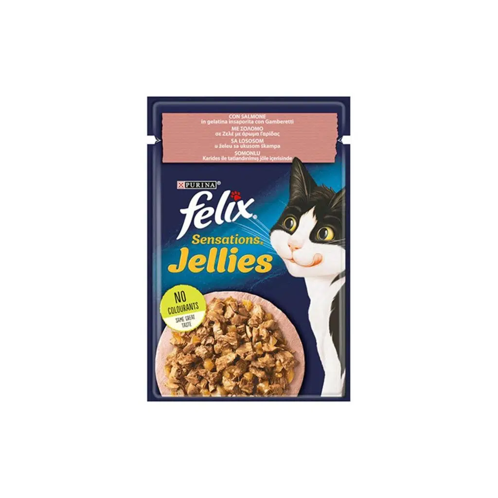 Felix Somon ve Karidesli Pounch Yaş mama 85gr