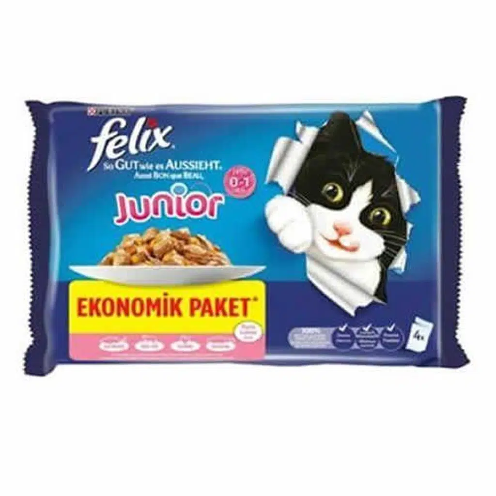 Felix Yavru Kedi Pounch Avantajlı Paket 4x85 Gr