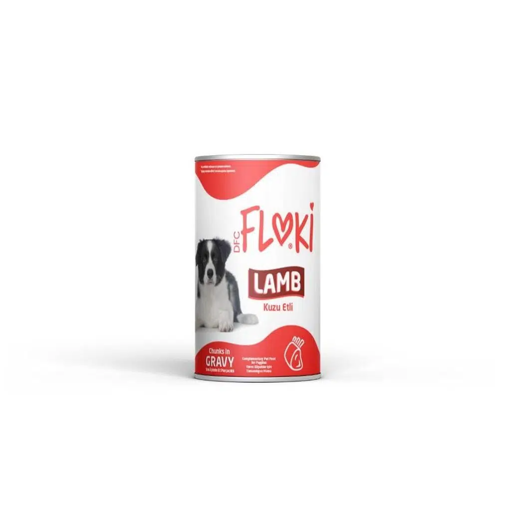 Floki Yavru Kuzulu Etli sos içinde Köpek Konserversi 400 gr