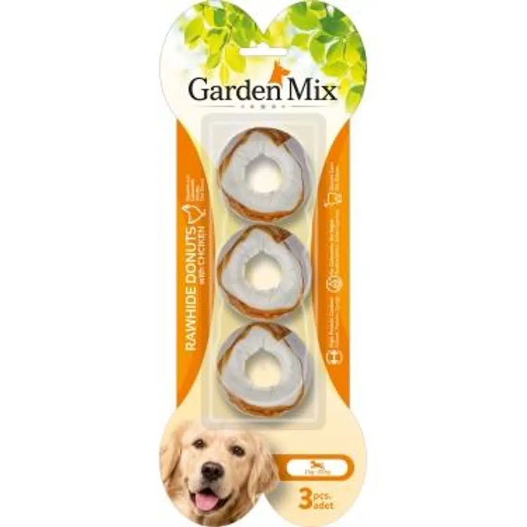 Garden Mıx Tavuklu Donut Kemik 3lü 6.3 Cm 120gr